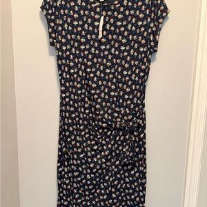 Floral Print Navy Dress